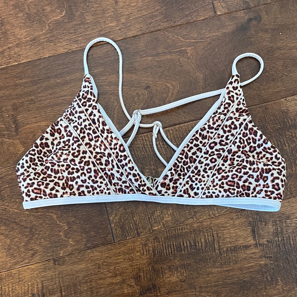 Leopard Print Bikini Top